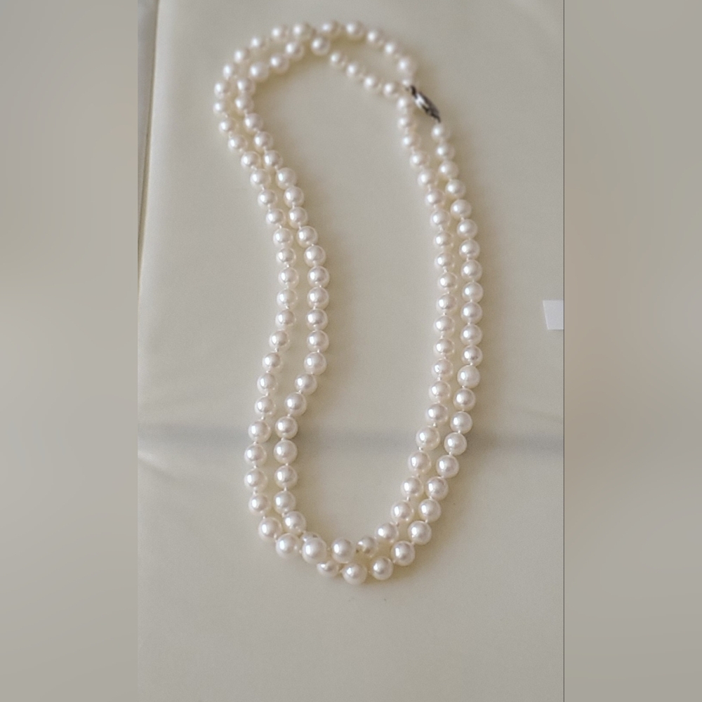 14K SALTWATER PEARLS 26" 4MM